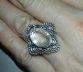 pierścionek vintage topaz biały srebro 925
